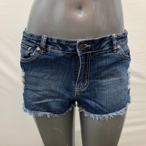 Blue Crush Denim Cutoff Shorts Women's 8 Blue Cotton Spandex